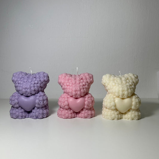 Floral Bear Candle – Large
